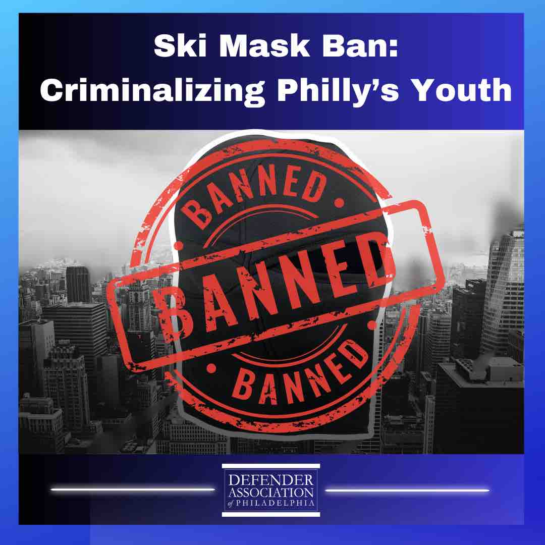 Philly’s Mask ban is not the answer! 
Read the @phillyinquirer op ed by #Phillydefenders Nicole El and Kate Parker about on Philly’s new law banning ski masks in some public spaces. ow.ly/W8m650Qn1EX
———————————- 
<a href="/YSRPinPhilly/">YSRP</a> @juvlaw1975 @yeahphilly @phillyjuniordefenders