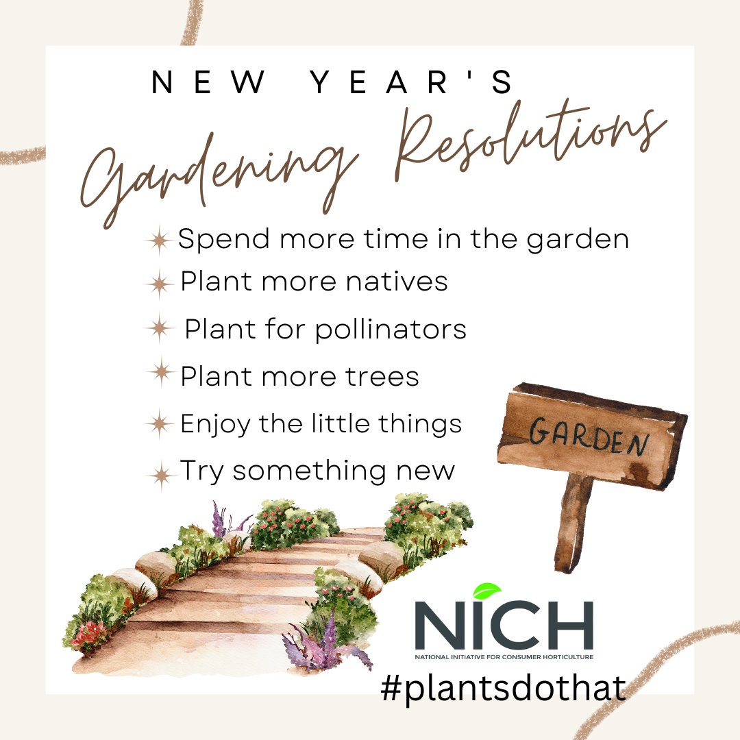 consumerhort's tweet photo. Happy New Year from the National Initiative for Consumer Horticulture! What are your gardening resolutions for 2024? https://t.co/wLn5RmLMPz