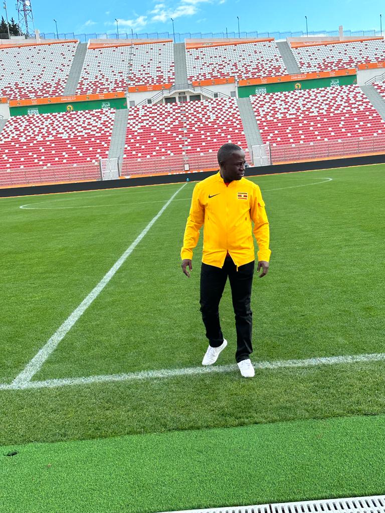 OgwangOgwang's tweet photo. #Frame1: On 16th January 2023, I benchmarked from Annaba City Stadium, Algeria and promised to have the same natural grass in Namboole Stadium.
#Frame2: On 02nd January, 2024, I inspected works at Namboole Stadium. Natural grass is fully grown. Fans get ready to enjoy the games here.