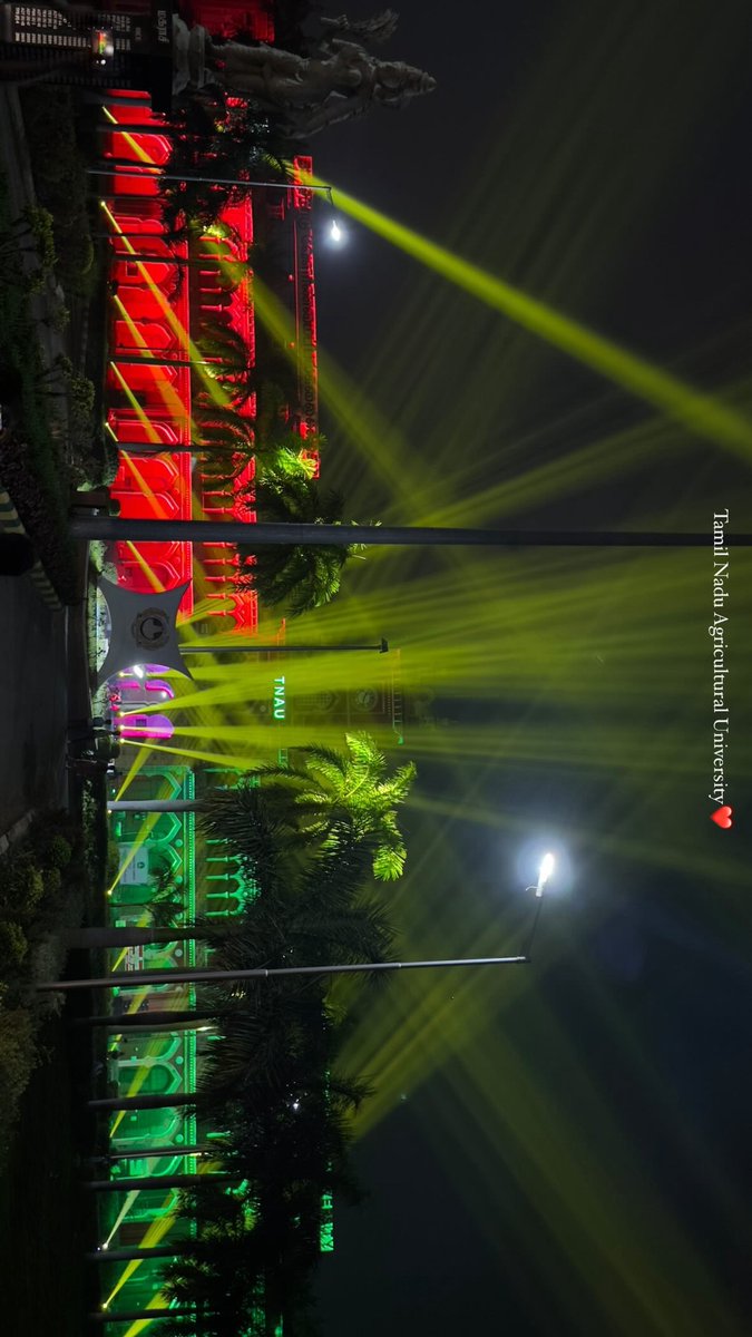 Check out the spectacular Sound and Light Show that lit up the Tamil Nadu Agricultural University (#TNAU) in Coimbatore! It was truly a mesmerizing experience. #SoundandLightShow 

#coimbatoretourism #Coimbatore #TNAU #spectacularshow #universityevent #experience #trending #CBE