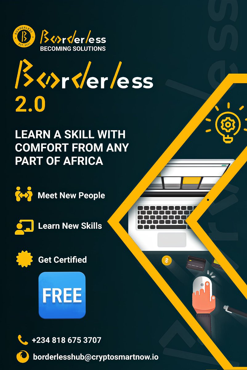 _karlagod's tweet photo. It's been 3 Months since @BorderlessDev last Cipher Session - Oct 2023.
Here's a progress report on our students #web3 learning progress.
We taught 6 Key courses:
1️⃣ #Solidity for building on EVM chains taught by @Jesserc_
2️⃣ #Tealscript & #Blockchain Development for building https://t.co/bxc6BPLGMU