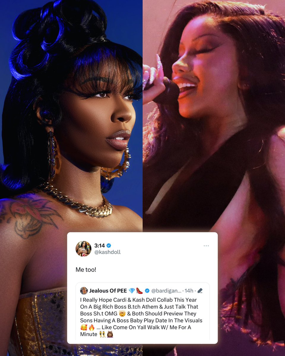 CelebLoveBardi's tweet photo. Kash Doll says she wants to collab with Cardi B this year. 🔥 https://t.co/516uLnpAip
