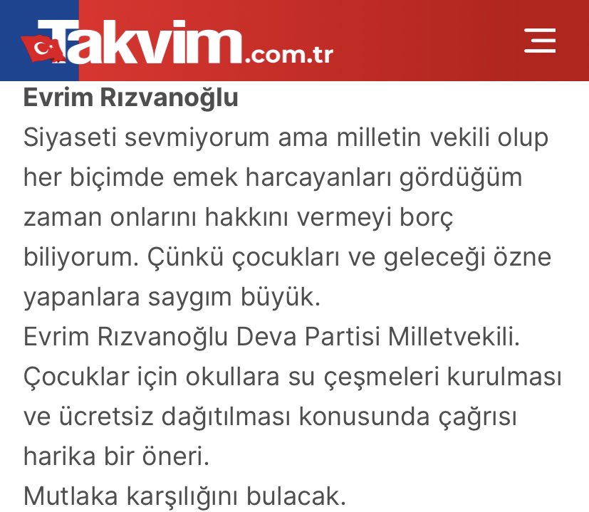 RizvanogluEvrim's tweet photo. Siyasette yeni biriyim.

Bu benim ilk milletvekilliği tecrübem.
Ama elimden geldiğince bana verilen bu görevin hakkını vermeye ve beni seçen bu güzel topluma bir fayda sağlamaya çalışıyorum. 

Çok çalışıyorum çünkü ancak çok çalışırsanız yol alabiliyorsunuz. Ayrıca işimi çok seviyorum. 

Siyasete girdiğim vakit egomu kapıda bıraktım.
O nedenle ne yaparsam yapayım ben bilirim, danışmanlarım bilir demiyorum; herkese soruyor, görüşlerini alıyor ve ona göre adım atıyorum. 

Yaptığım güzel şeylerin görülmesi ve açıkça takdir edilmesi de benim için en büyük ödül. İster istemez çok seviniyorum.

Teşekkürler HAKKI YALÇIN.

https://t.co/A8TraYZl5m