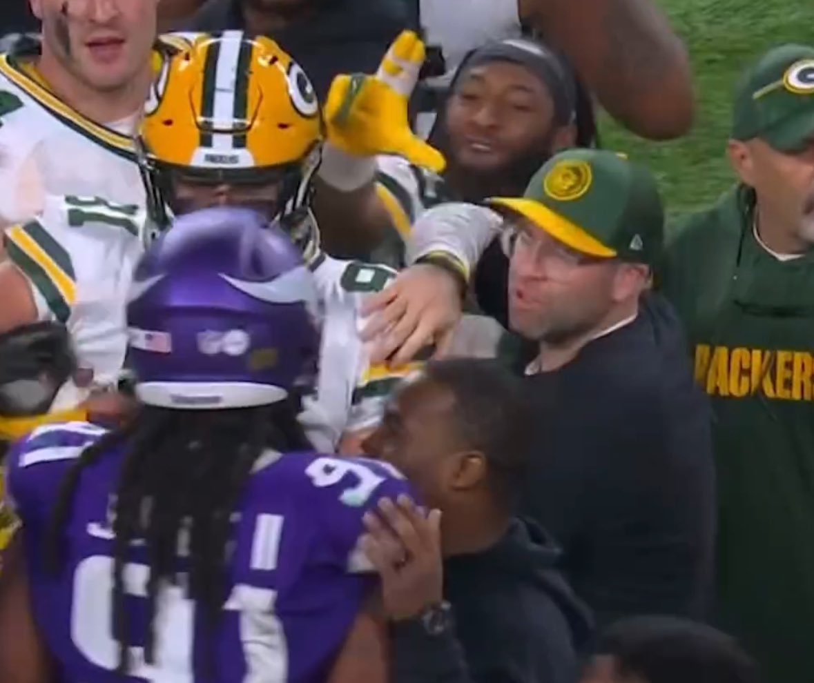 Me walking into the office today and seeing my Vikings fan coworkers