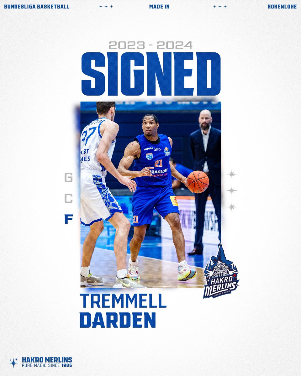 hakromerlins's tweet photo. 👋🏾 𝐖𝐄𝐋𝐂𝐎𝐌𝐄 @tremenduz 🔵

Routinier Tremmell Darden verstärkt unser Team für die kommenden Aufgaben und erhält einen Vertrag bis Saisonende. Der variable Forward bringt die Erfahrung aus über 700 Profispielen mit nach Hohenlohe. 

Alle Infos: https://t.co/LqXRafNm11. https://t.co/B81zJewev1