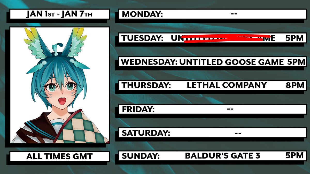 Harukeet's tweet image. Slight schedule change cus I'm silly and broke my controller (；・∀・)