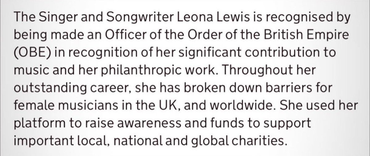 leonalewis's tweet image. This recognition is very symbolic to me. Not only for my music but for the causes and charities I’ve worked with over the years to bring support to some of the most vulnerable in our society. For me, this honor means that I can bring even more vital awareness to organizations…