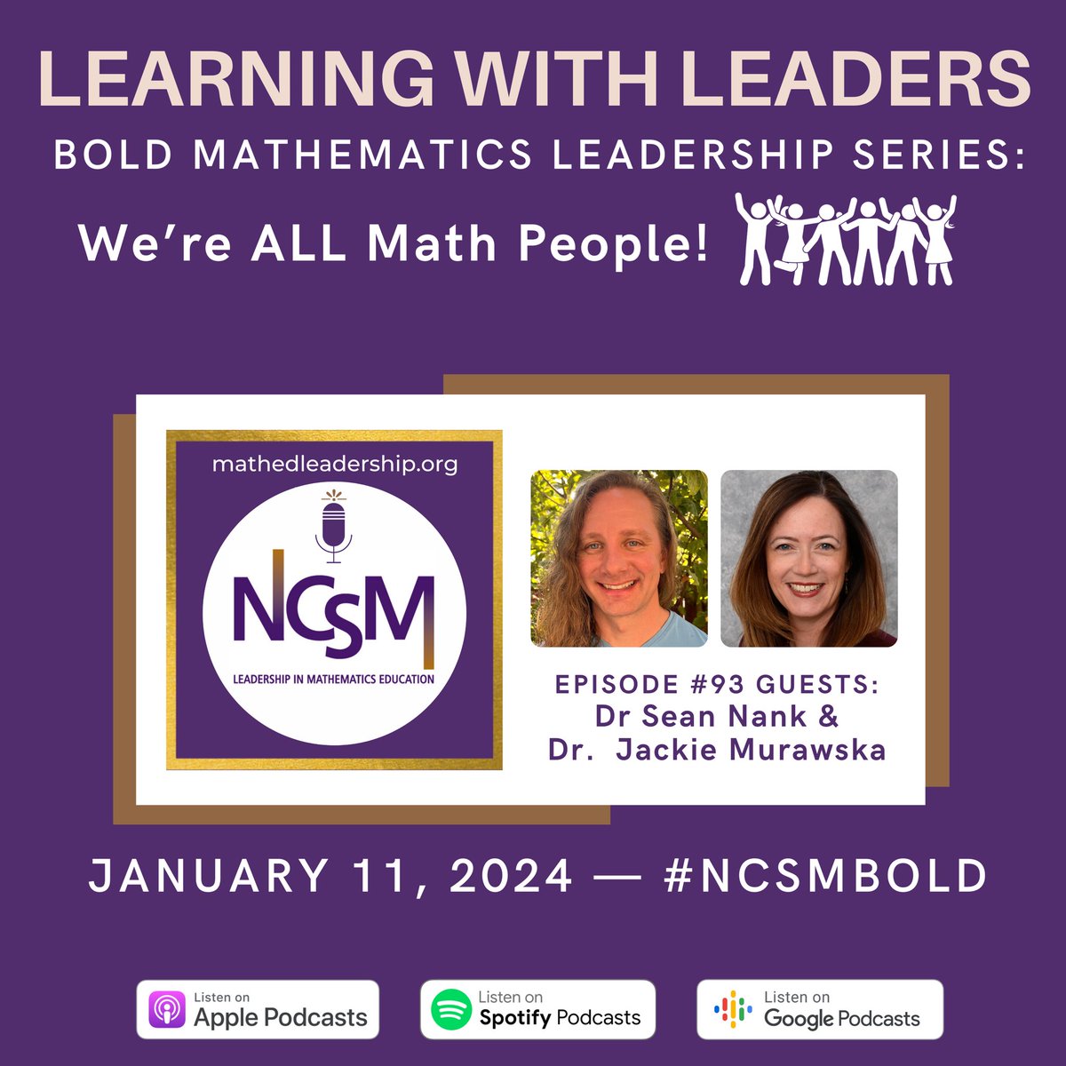 NCSM: Leadership in Mathematics Education (@mathedleaders) on Twitter photo #NCSMbold #podcast series We’re ALL Math People: NEW episode 1/11 with hosts <a href="/ArringtonKatey/">Katey Arrington</a> & <a href="/BuckWildAbtMath/">Dr. Buck</a> and guests @Sean_Nank and <a href="/murawskamath/">Jackie Murawska</a> 🙌
They’ll be sharing about using Empathetic Storytelling to break our patterns of thought! mathedleadership.org/podcast #NCSMbold #podcast series We’re ALL Math People: NEW episode 1/11 with hosts <a href="/ArringtonKatey/">Katey Arrington</a> & <a href="/BuckWildAbtMath/">Dr. Buck</a> and guests @Sean_Nank and <a href="/murawskamath/">Jackie Murawska</a> 🙌
They’ll be sharing about using Empathetic Storytelling to break our patterns of thought! mathedleadership.org/podcast