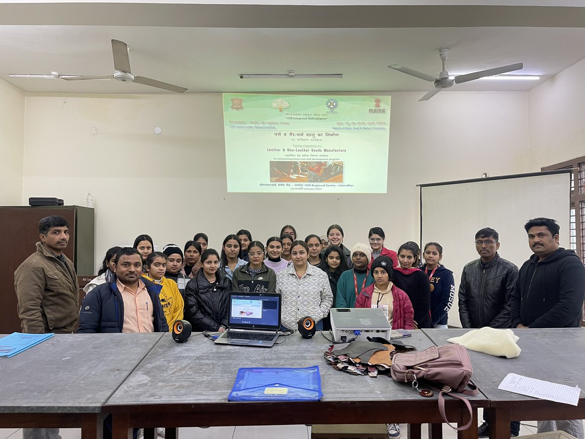 6-week E-SDP training program on ' Leather & Non-Leather Goods Manufacture' has been started at Regional Centre Jalandhar with a formal inauguration,  followed by two online technical sessions by Scientist from CSIR-CLRI @kjsreeram @CSIR_IND @DrNKalaiselvi