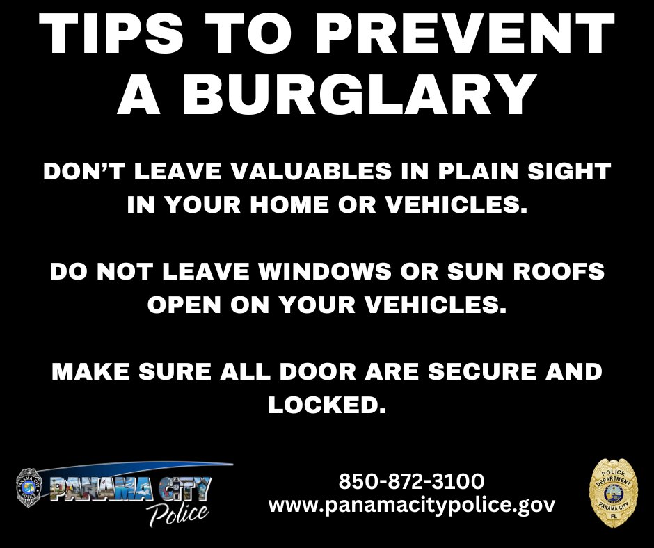 PanamaCityPd's tweet photo. Remember, don't leave your valuables in plain sight in your vehicle. #KeepPCSafe https://t.co/g7fciUc6dZ