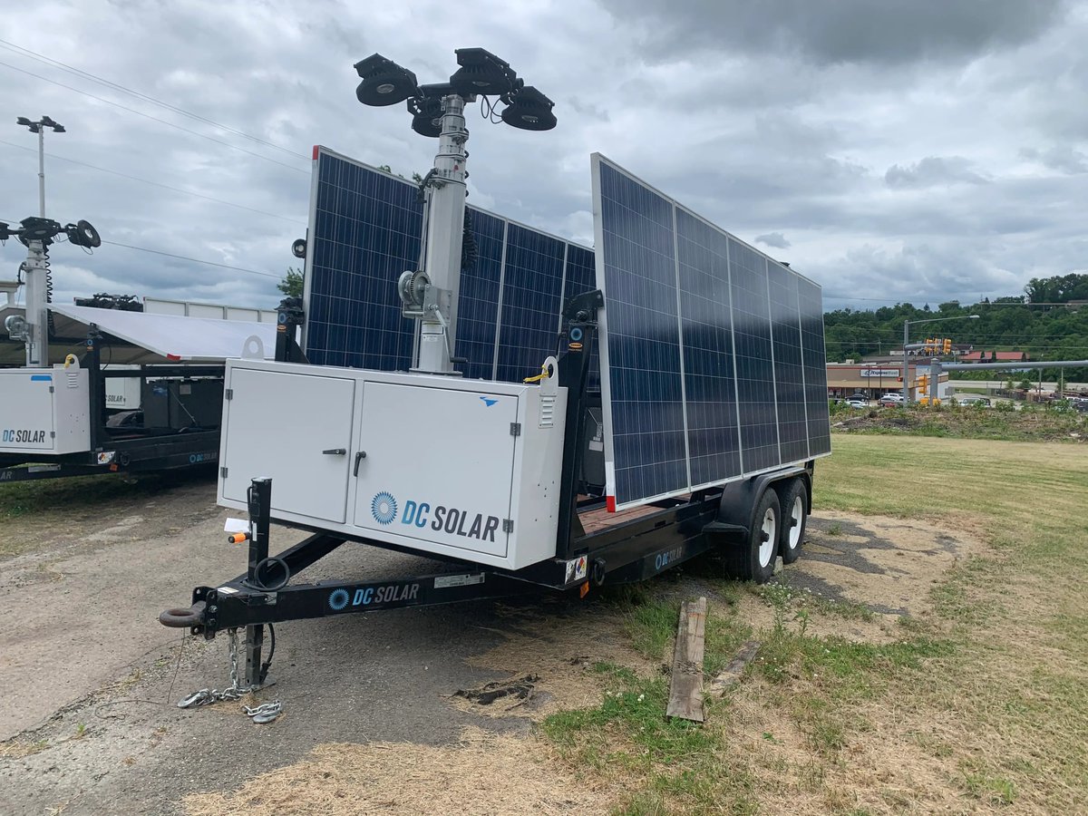 thetainvestor's tweet photo. A mobile #SolarTrailer could be just the life line you're looking for. DC Solar trailers can be found with 2600 watts of panels wired at 48v with 12K dual inverters and Industrial Batteries 468 AH Capacity at 48 Volt