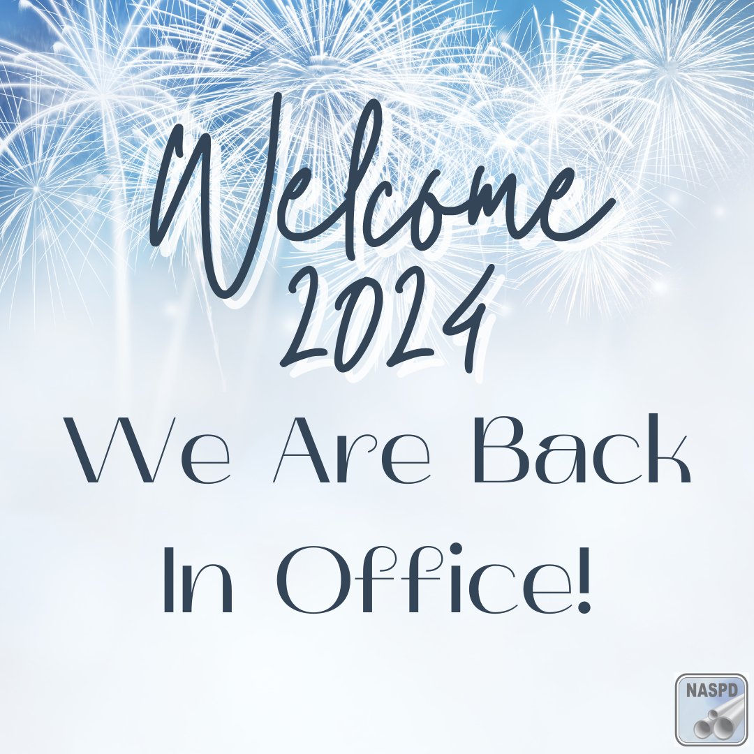 NaspdOfficial's tweet photo. We are back in the office! We are welcoming 2024 and ready for a great year ahead of us! https://t.co/JBA06v6OSj
