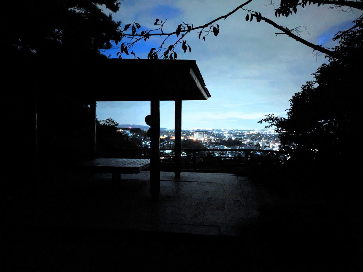 okinga11's tweet photo. @yumenotobira_A 僕も数ヶ月前に夜景を撮影したくて暗くなるまで粘ってたんですけど、いざ撮影し終えて帰ろうと思ったら本当に目の前灯り一つなくて、急斜面のところもあったりしてすっごく怖かったのを覚えてます。
今後聖地巡礼するうえでのいい経験になりました。
ちなみにこれが当時撮った写真です。 https://t.co/shvJTqDjWG