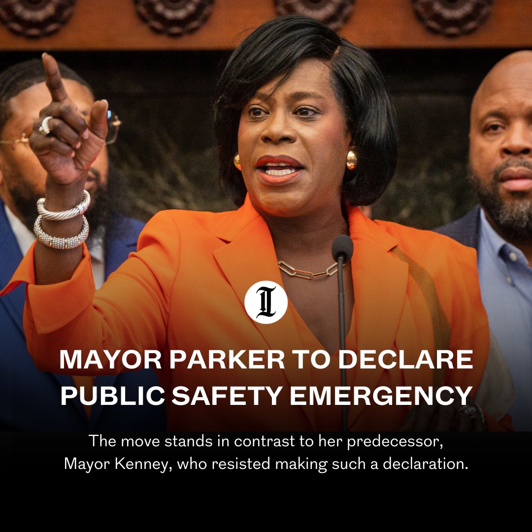 PhillyInquirer's tweet photo. Mayor Parker intends to declare a public safety emergency over crime after her formal inauguration ceremony today.

🔗 https://t.co/7kt7xl1IND https://t.co/GIXm4ozoJe