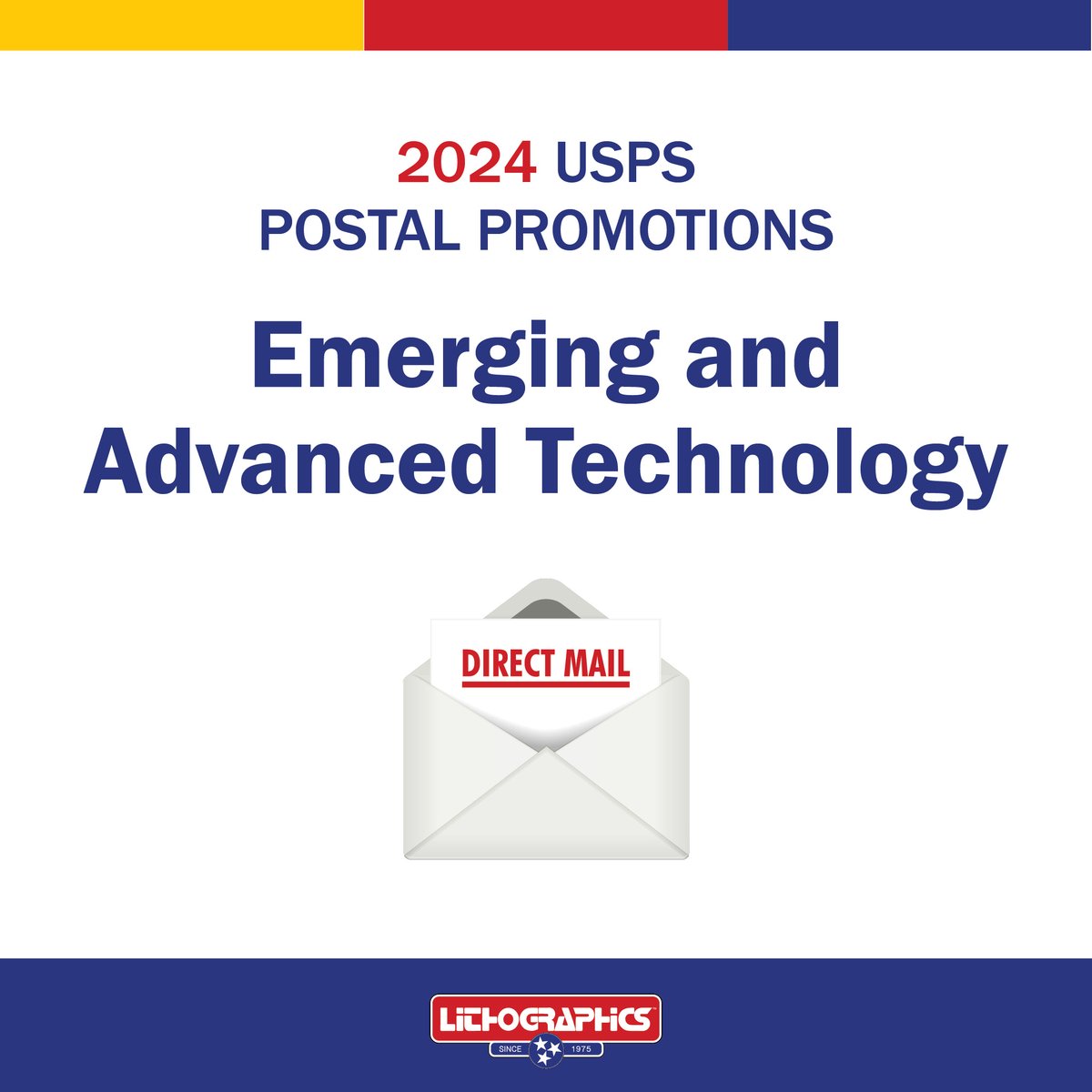 Incorporating the latest technologies into your direct mail strategy won’t just improve ROI – it can also reduce your costs! Ask your Lithographics team how to create a campaign to save money with the USPS Emerging and Advanced Technology promotion. hubs.li/Q02dzKZk0