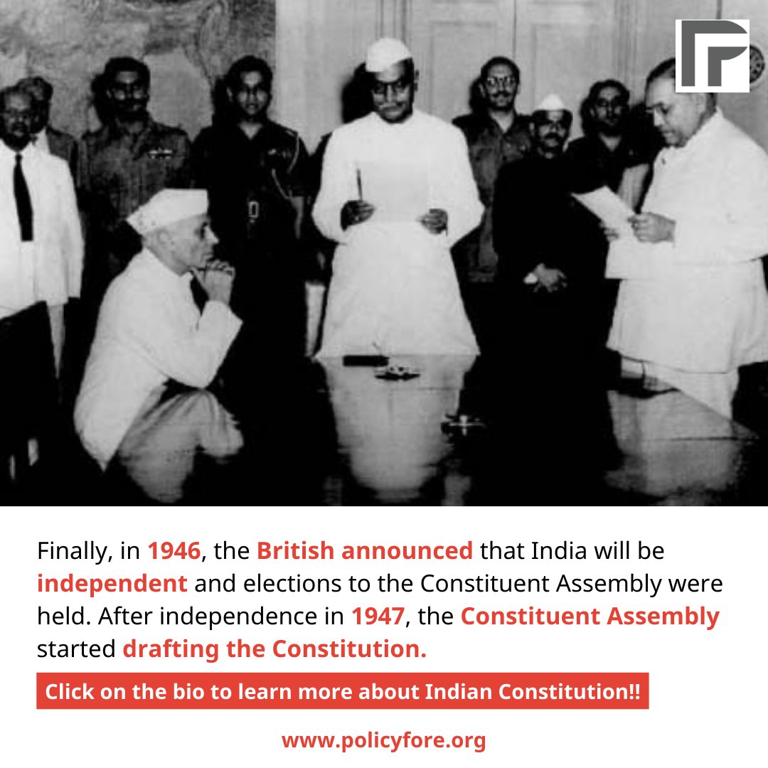 policyfore's tweet photo. Do you know how the Constitution of India came into existence?  Read about it in detail- https://t.co/POEtMwQVat
#knowyourconstitution https://t.co/bdmmWSdB2Z