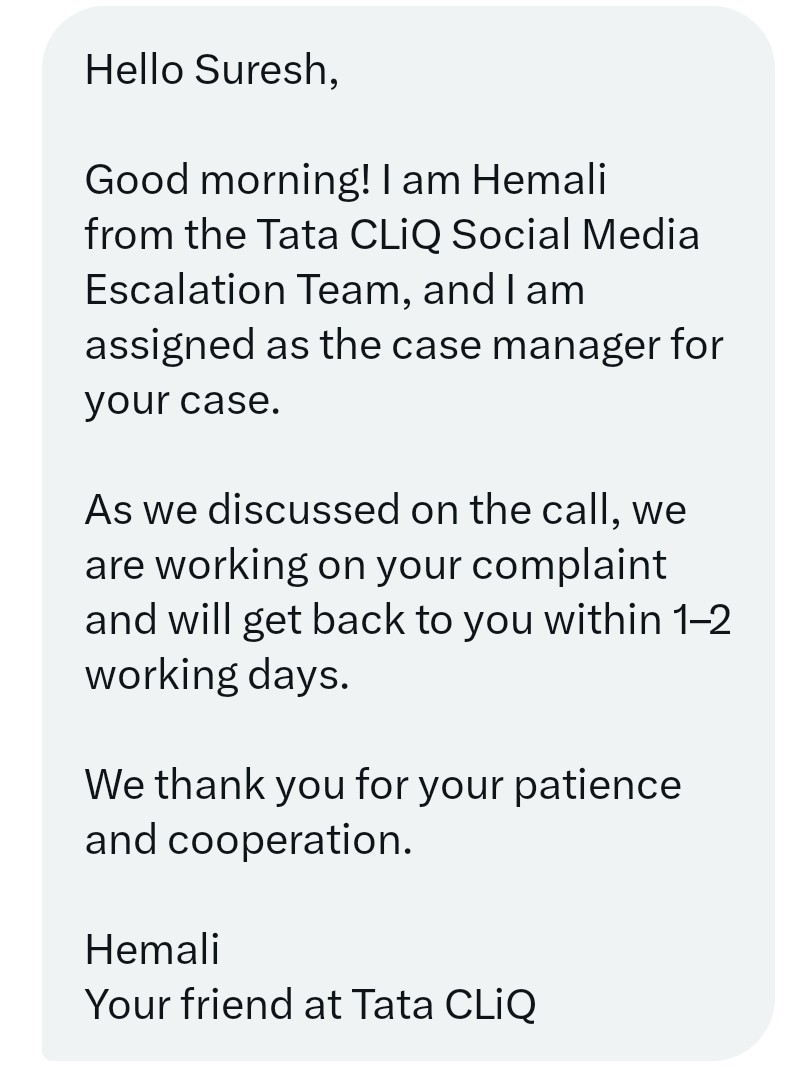 abs_suresh's tweet photo. @TataCLiQCare 2 days gt over... till now I didn't see any update on order shipment... I felt lke cheated ..I never purchase or refer to anyone @TataCLiQ people beware on this .. https://t.co/dOQ9wZbONB