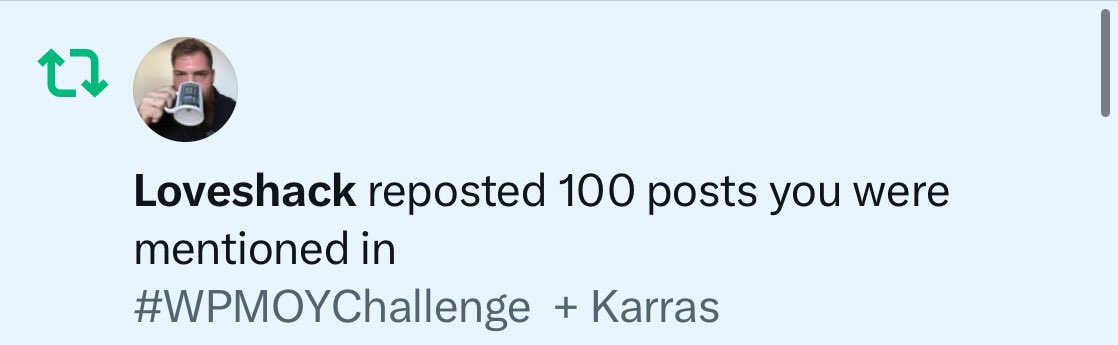 A double vote day HERO!!

I know there are so many of you like this out there. We see you, and we love you.  🫡

#WPMOYChallenge Karras