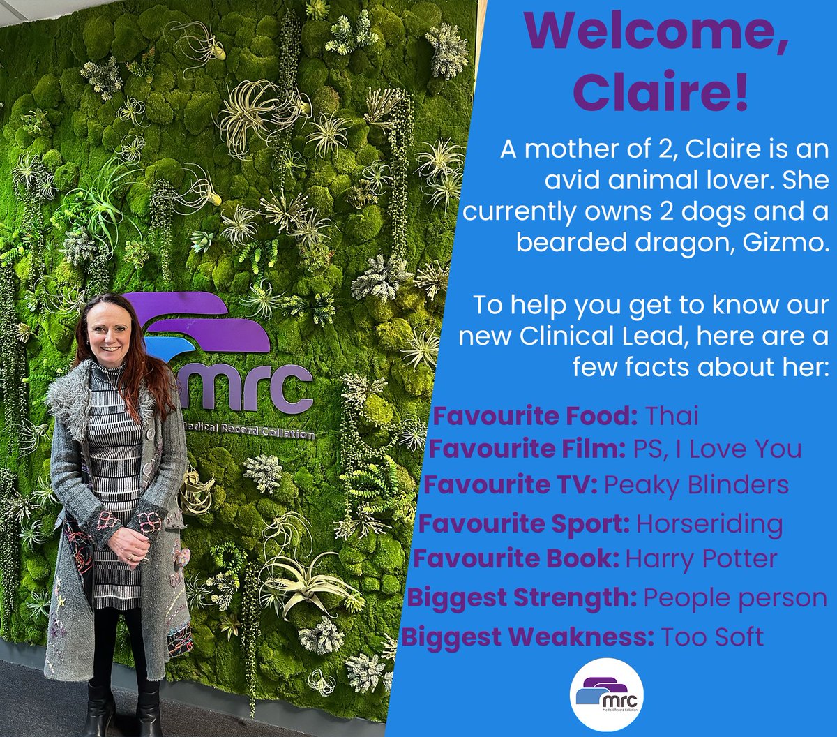 MRCollation's tweet photo. We start 2024 by welcoming our new Clinical Lead, Claire Christopherson!
A warm welcome from all of us at MRC, we cannot wait to get started with you.
#MRC #WelcomeClaire https://t.co/XJBho4q9Qk