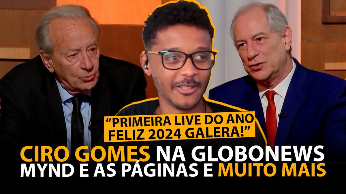 TamirFelipe's tweet photo. Salve pessoal!

Hoje voltam as lives e vamos ver a participação do Ciro Gomes no programa Diálogos, com Mario Sergio Conti.

A live vai começar as 17:30, já ativem o sino ae!

Bjos e até mais tarde

https://t.co/bxI1KUUOuz https://t.co/BuSQjztwX1