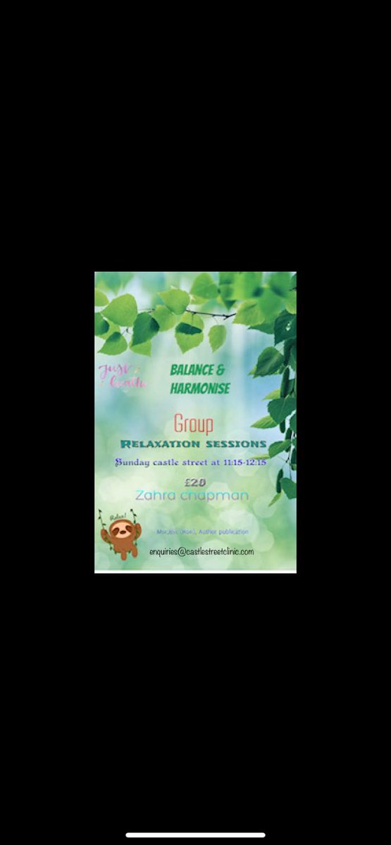 CastleStreetCl's tweet photo. Relaxation session sunday 28th January https://t.co/ERWc75mXyy