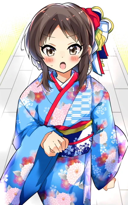 あけましておめでとうございます、こちらは一緒に初詣へ行ったら慣れない下駄で足元が悪く歩きづらそうにしていたので手を貸したら躊躇いつつも手を差し出してきたときの橘さんです 今年もよろしくお願いします