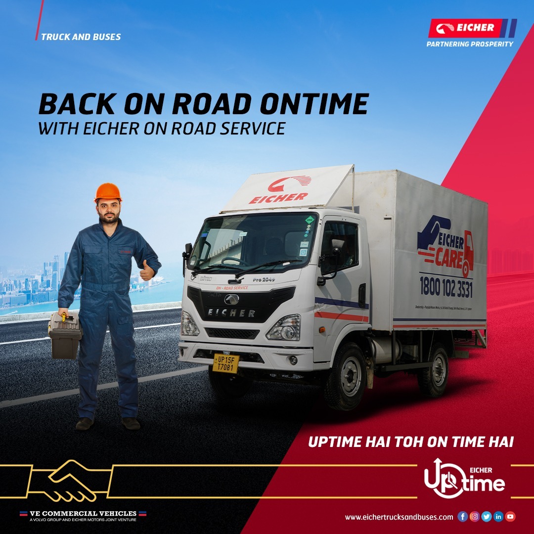 ETBIndia's tweet photo. Experience unmatched Uptime with Eicher On- Road Service !!
Trust our 660+ GPS enabled vans, 24x7 breakdown support and expert technicians to get you back on road on time .
Eicher Uptime hai toh Ontime hai !!
Know More: https://t.co/GNhqZiyhR3
#ServingBetter #Eicher #panindia https://t.co/mGrSjzjErJ