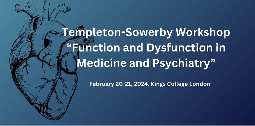 Happy New Year from the Sowerby Project! We are looking forward to another year of exciting philosophy and medicine, starting with our upcoming workshop on Function and Dysfunction in Medicine and Psychiatry. Registration and details here - bit.ly/47pGLpg