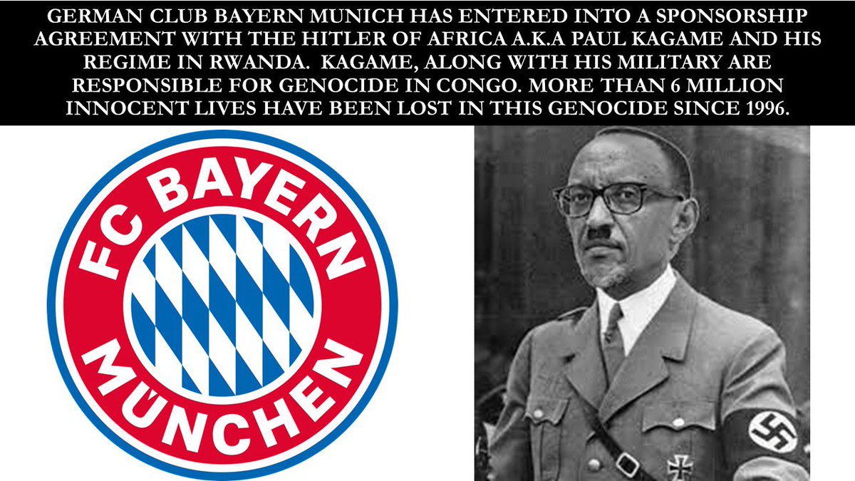 shinani1's tweet photo. #Rwanda is led by a #Genocide perpetrator @PaulKagame a.k.a #Africa’s Hitler. He, along with his #RPF Nazi party (@rpfinkotanyi) kill/jail/torture survivors of their atrocities, wiping out entire families. When you #VisitRwanda, go visit KARASIRA. @FCBayern @Arsenal @PSG_English https://t.co/E3xV0SUwgy