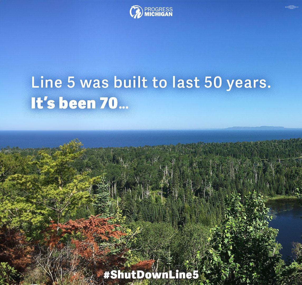 ProgressMich's tweet image. Our Great Lakes are what makes Michigan, Michigan! In order to protect our families and our environment, we need to #ShutDownLine5.