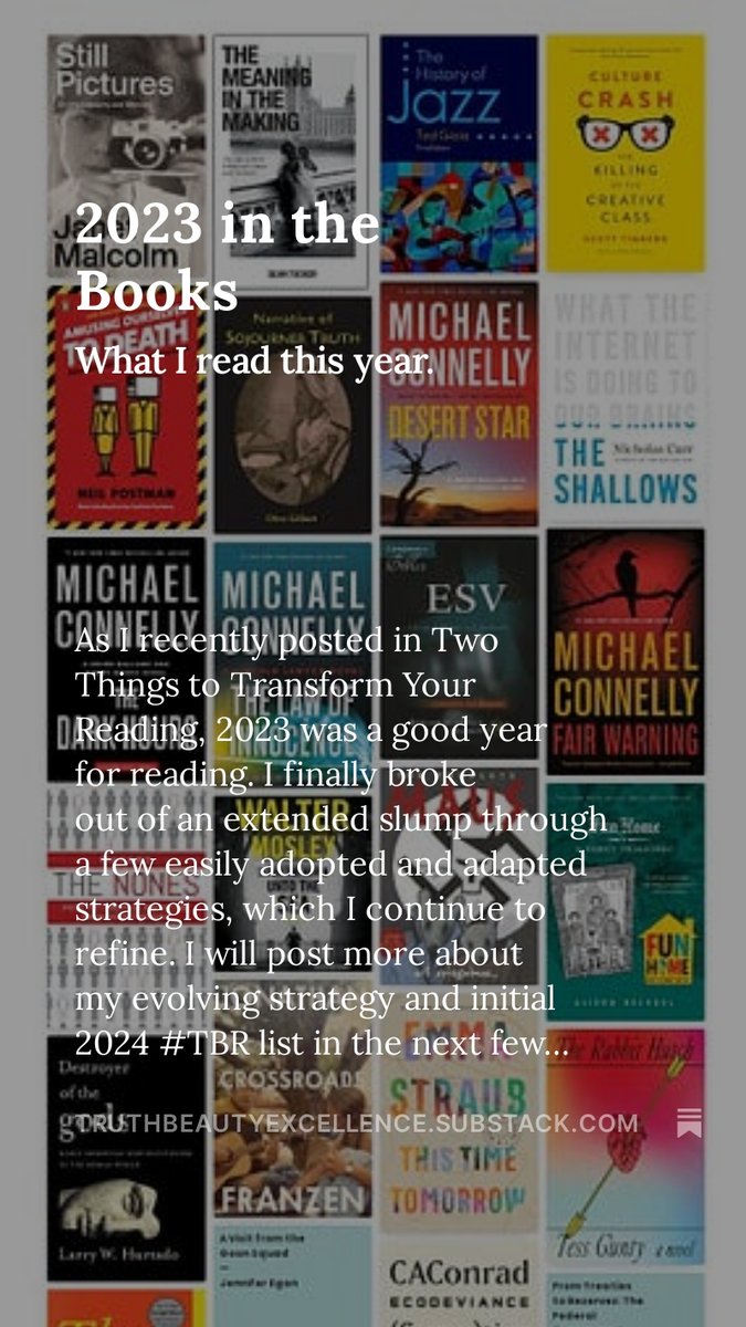2023 in the Books, by <a href="/GloverGL2018/">Gregory L. Glover</a> open.substack.com/pub/truthbeaut…