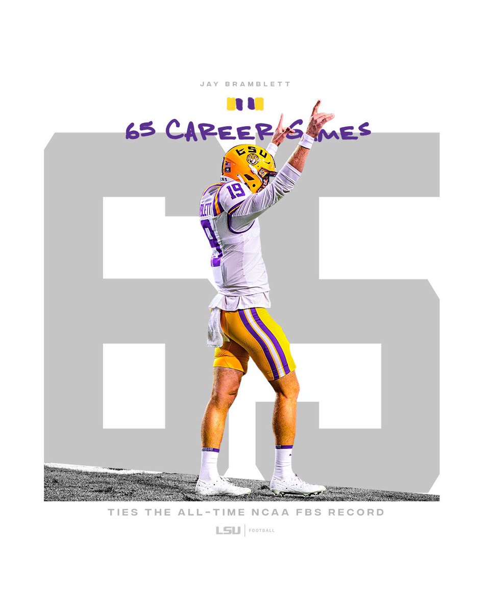 Jay Bramblett played in his final game and the 65th of his career on Monday. It’s tied for the most in NCAA-FBS history.