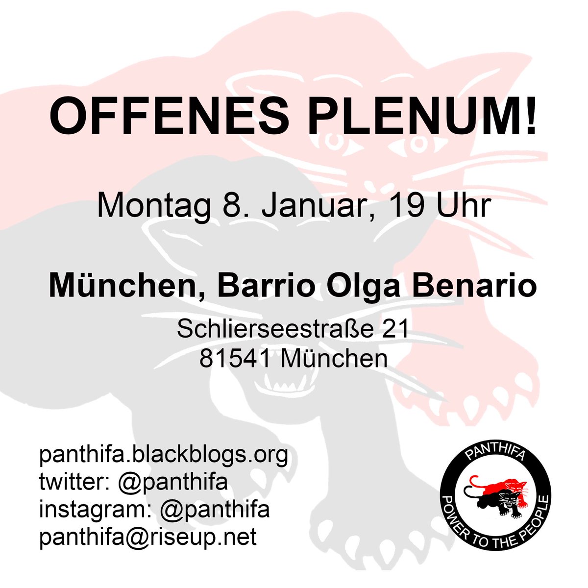 Ihr seid Schwarz und wollt in München gegen Rassismus und Kapitalismus aktiv werden? Dann kommt nächsten Montag um 19 Uhr ins Barrio Olga Benario, wo wir uns mit euch bei Snacks und Musik vernetzen wollen!