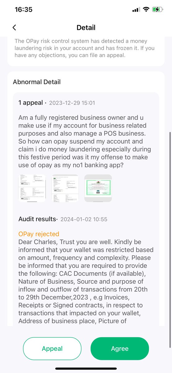 VExchange_'s tweet photo. @cenbank, @OPay_NG have been going on with their fraudulent act of freezing peoples accounts without warning and wrongly accusing them of engaging into money laundering. I have provided my CAC documents and yet they insist on holding onto my money. https://t.co/yHKPVnyF14