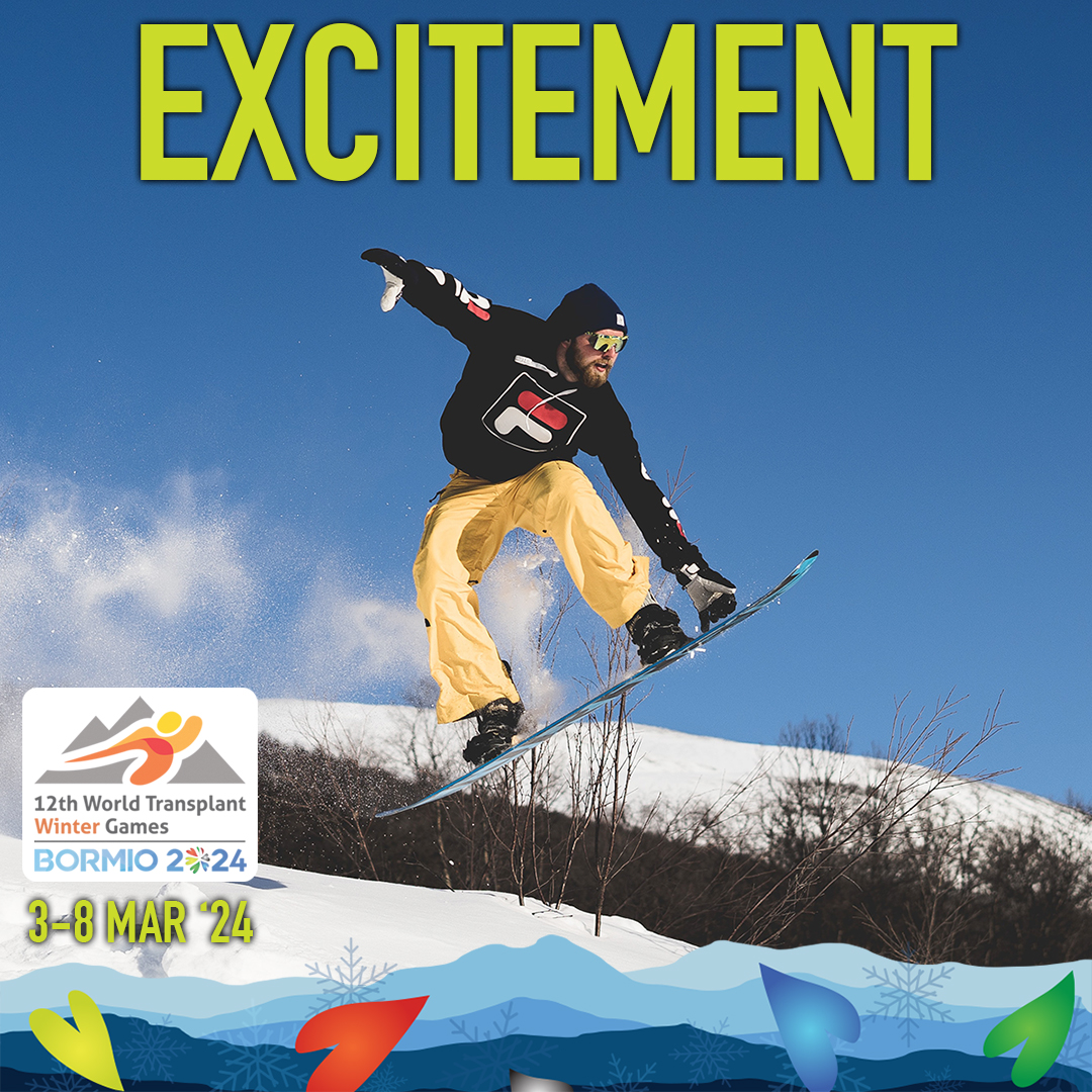Experience the joy! Feel the spirit of the #WorldTransplantWinterGames. Reg closes in 10 DAYS!  Join us in Bormio, Italy, March 3-8, 2024. ➡️ Secure your spot  wtgf.org/wintergames #poweredbythegiftoflife #organdonation