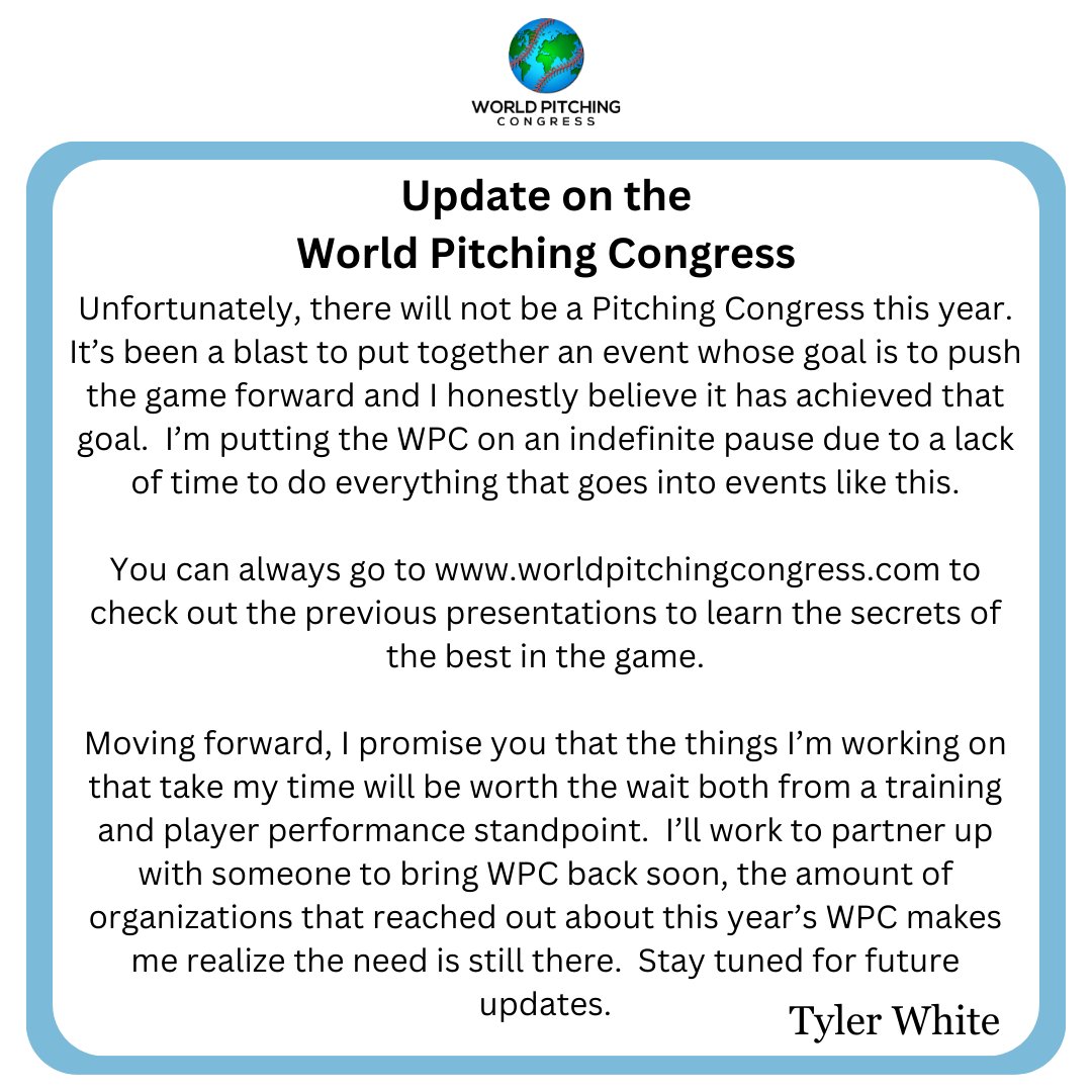 World Pitching Congress tweet media