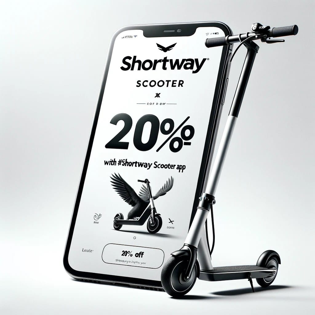 shortwaycompany's tweet photo. 🛴 Ready to zip through the city? Get 20% off on your next ride with our mobile app! Use code
👇🏻👇🏻👇🏻👇🏻👇🏻
 #SHORTWAY 
☝🏻☝🏻☝🏻☝🏻
and enjoy affordable, eco-friendly scooter rentals at your fingertips. Download now and start your adventure! 🌟 
#ScooterLife #MobileAppExclusive https://t.co/knuU6vVejG