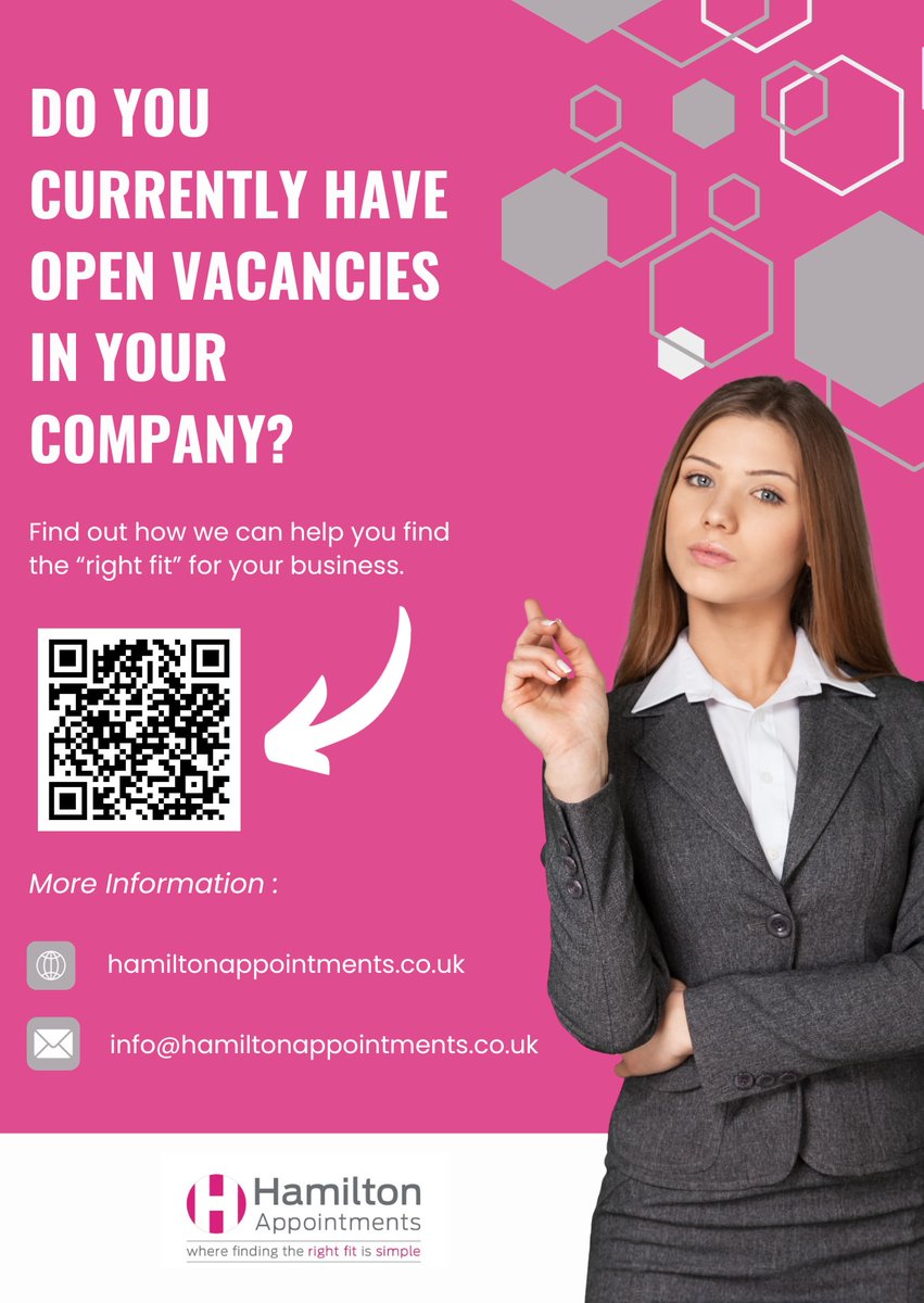 For more information on our services and how we can help your business in 2024 contact us today.

#jobopenings #wearehiring #recruitmentservices #recruitmentagency #recruitmentconsultants #hamiltonappointments