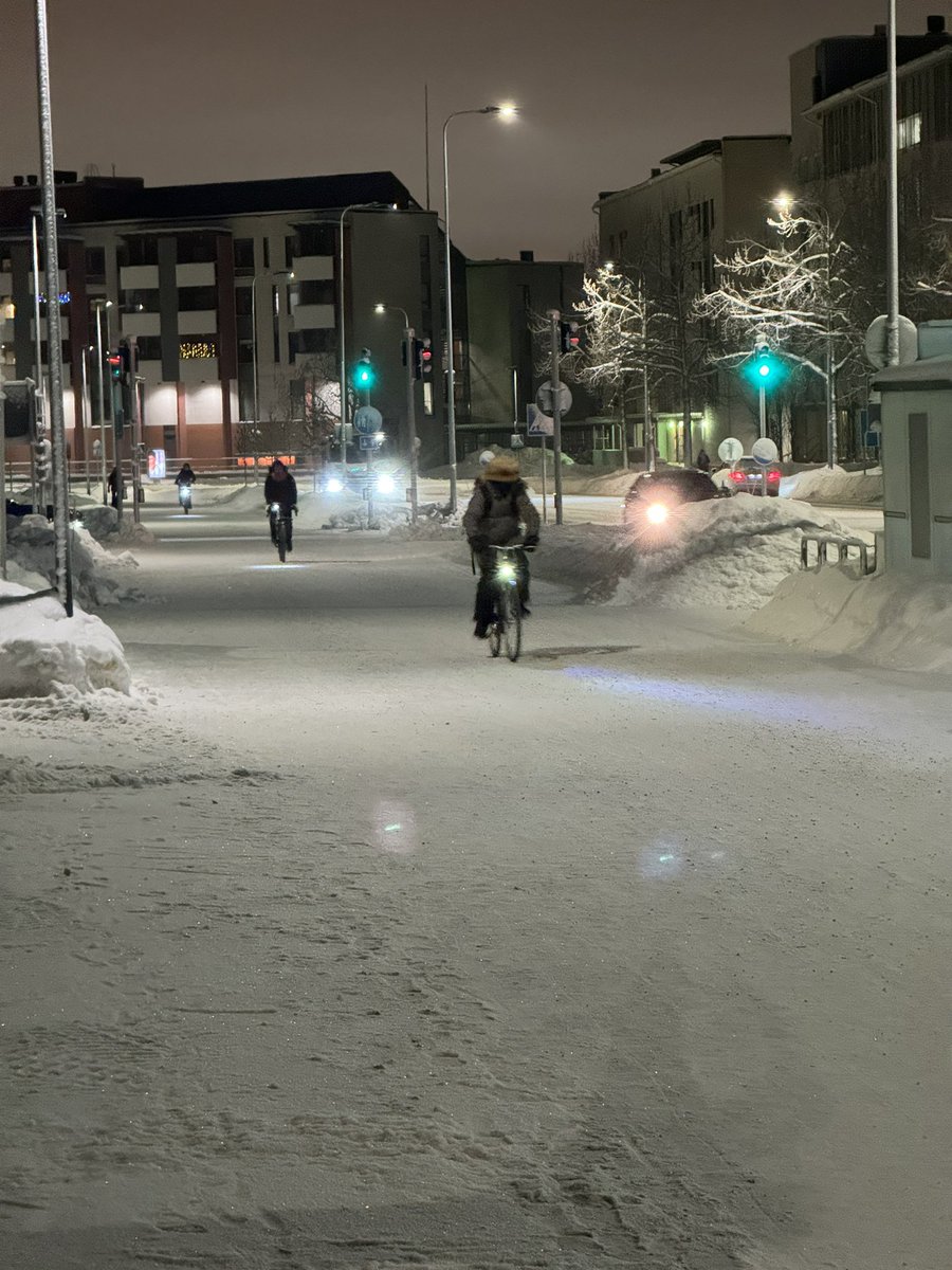 Nobody cycles when it’s -30 Celsius. Except in #Oulu 🤗
