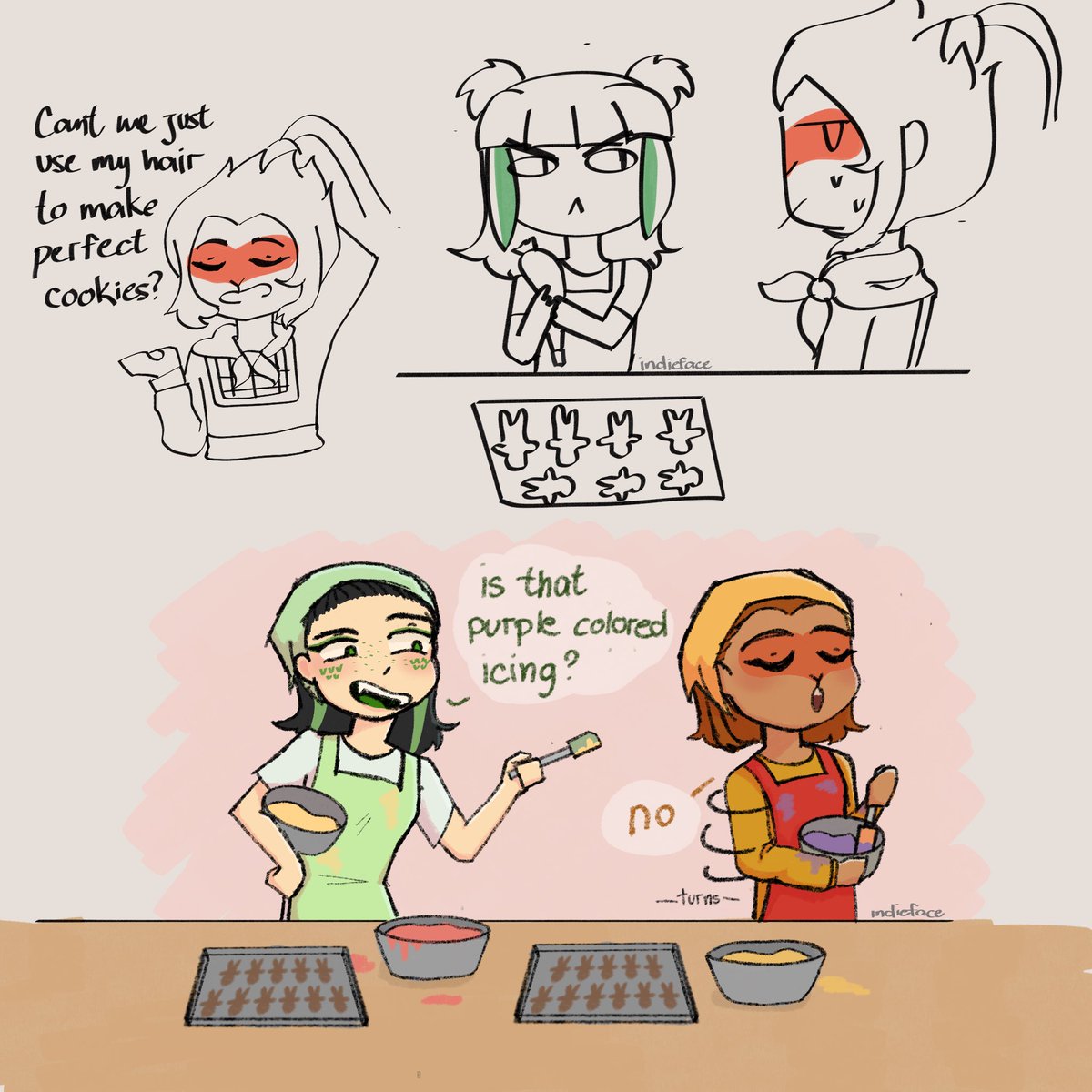 indienomnoms's tweet photo. We should not allow these two to bake
Really late #LMKSS23 but its WASABI DUO. I opted for a doodle page instead of one drawing bc why not :)
#LMKMei #LMKSunWukong #MonkieKidFanart https://t.co/rrySFP1sp8