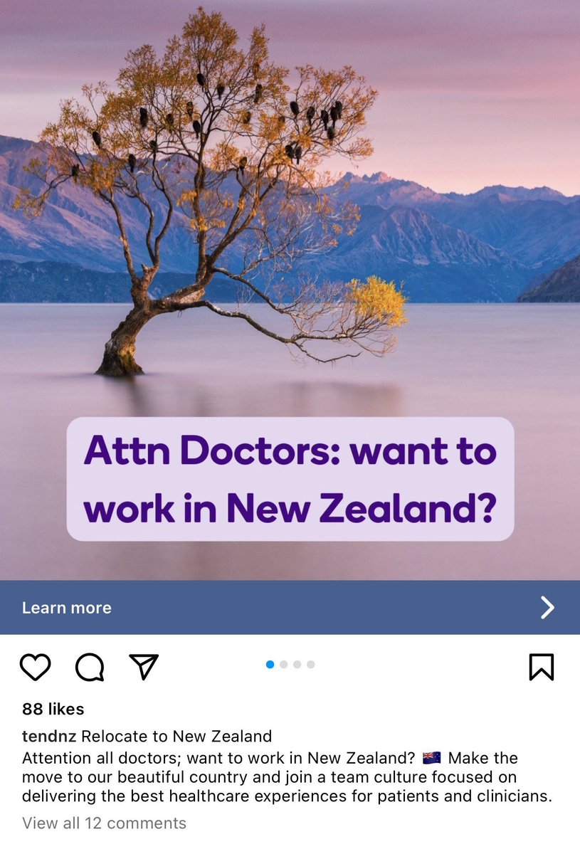 Dear 🇬🇧,

I'm an A&amp;E doctor making about £17.50/hr. I see ads like this every day luring us to NZ. If we can't afford to live + pay our £100k student debt + absurd fees, we'll be forced to leave. No pay restoration = no doctors = unsafe staffing. It's that simple.

#DoctorsStrike