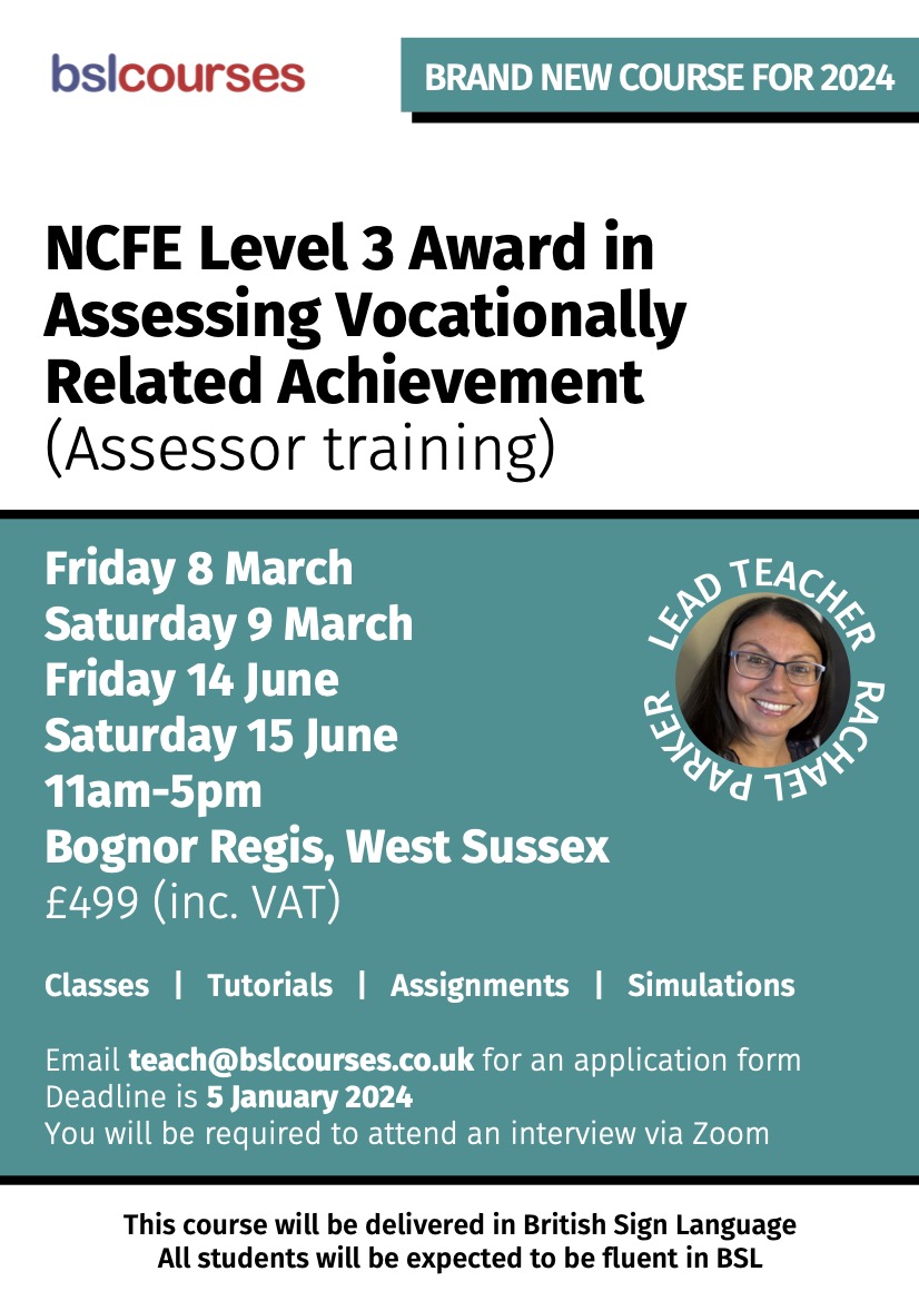 bslcourses's tweet photo. Three days to go to the deadline! If you're interested and you've yet to ask for an application form, email us now and we'll send you the form. If you have any queries, just ask - we're more than happy to help!
#bsl #assessor #bslcourses https://t.co/ixa1Qkygw7