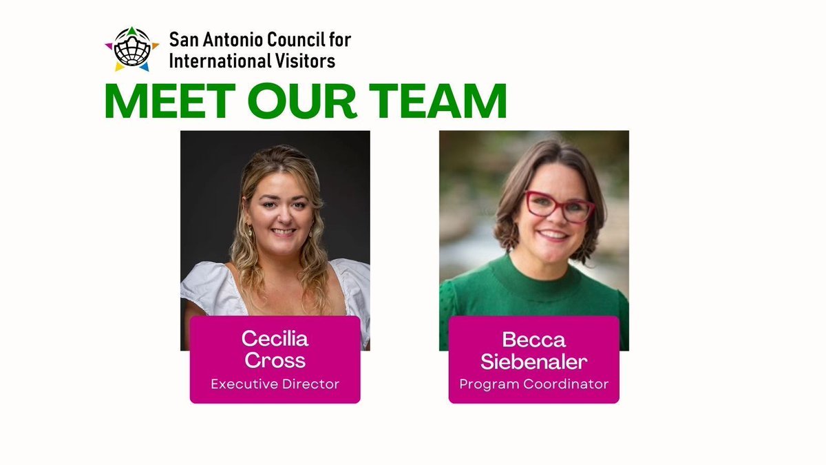 Please extend a warm welcome to our newest team member, Becca Siebenaler, who joined us in November. Becca will be focusing on coordinating programs that bring international visitors to our city. Show your support by liking or commenting below! 👋 #SmallButMightyTeam