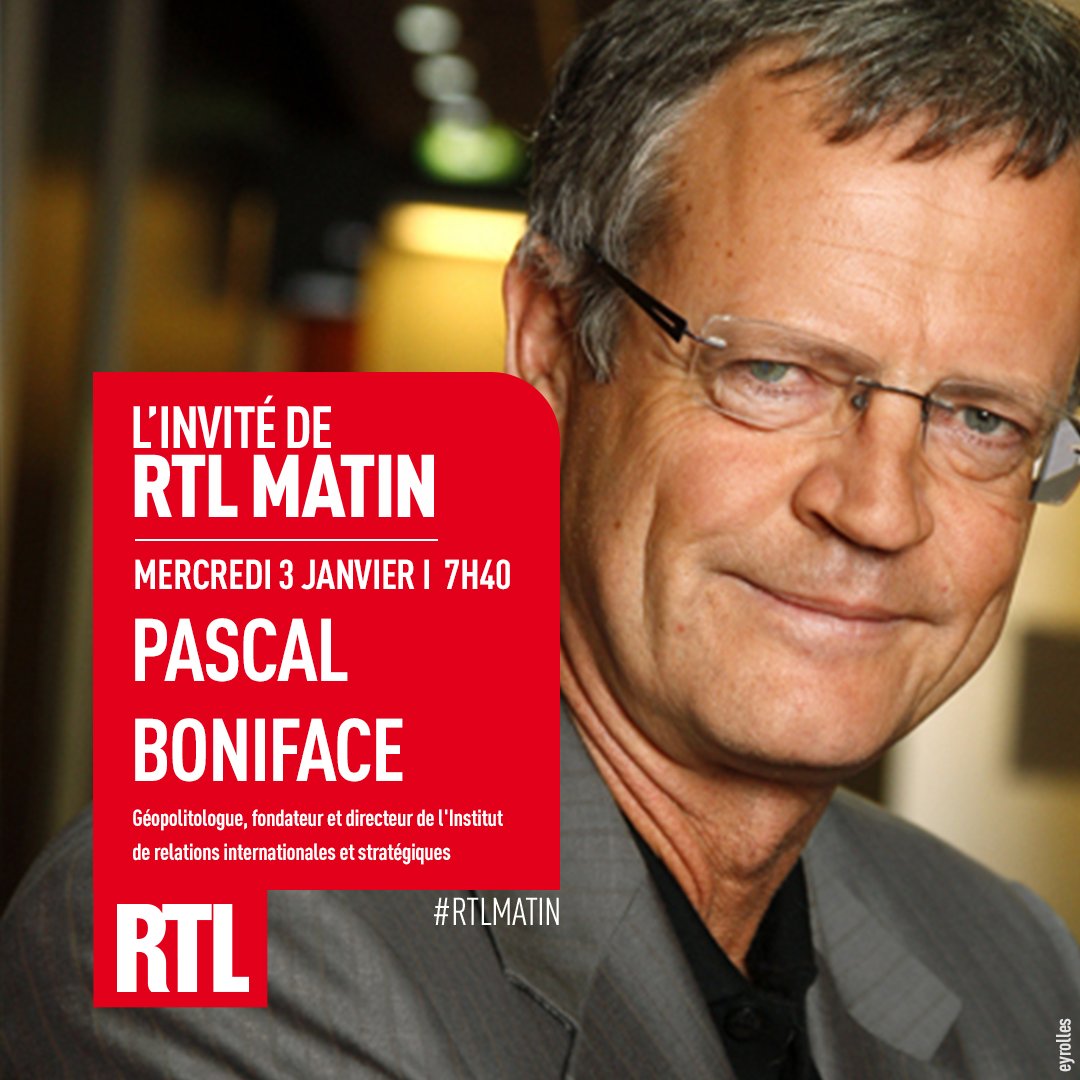 RTLFrance's tweet photo. 🔴 Guerre Ukraine-Russie : @PascalBoniface directeur de l'Institut de relations internationales et stratégiques (@InstitutIRIS) et auteur de « 50 idées reçues sur l’état du monde 2024 » est l'invité d'Yves Calvi ce mercredi à 7H40 dans #RTLMatin 📻 https://t.co/EuTHzJzjvY