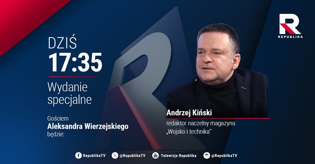 RepublikaTV's tweet image. #WydanieSpecjalne | #Zapraszamy na #program Aleksandra Wierzejskiego (@Toolekw):

▪️Andrzej #Kiński 

#włączprawdę #TVRepublika