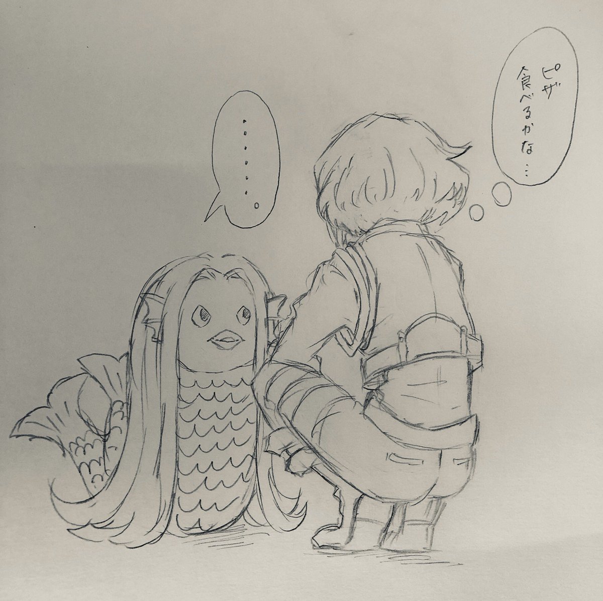 haretoke's tweet photo. アマビエとボスです https://t.co/XiWYNqqGvS