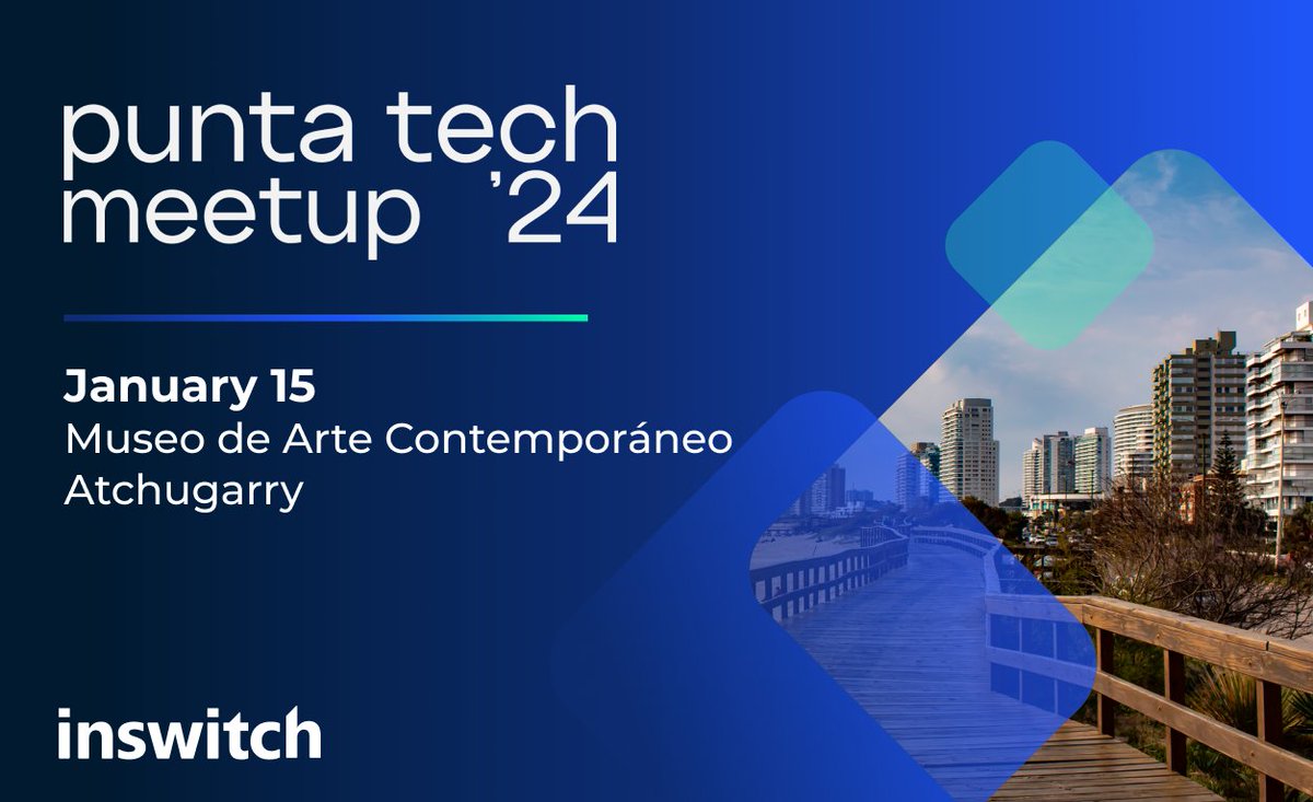 inswitch's tweet image. ¡Contamos los días para Punta Tech 2024! 🚀 Descubra cómo lideramos la innovación en tecnología financiera. Únase a nosotros en este evento de networking el 15 de enero en Punta del Este, Uruguay👉infosales@inswitch.com. 
#Inswitch #PuntaTech2024 #TecnologíaFinanciera🌐