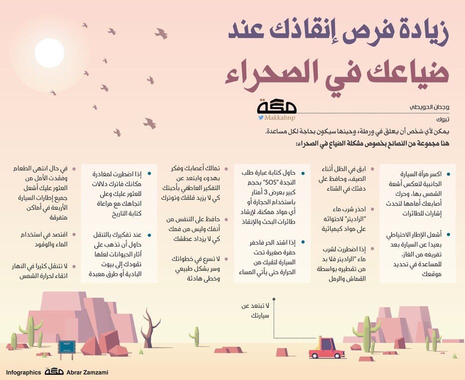 bni_tamimm's tweet photo. للفائدة :
اذا ضعت بالبر طرق كيف تنقذ نفسك؟
هنا الجواب أستفد وأنقلها لغيرك ! https://t.co/NpB6IC70Ud