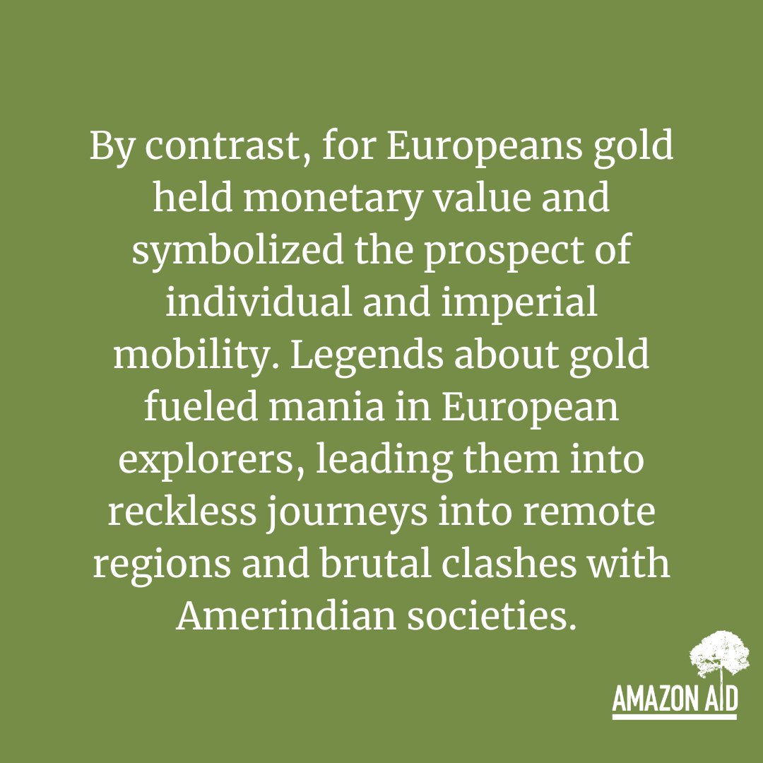 AmazonAidF's tweet image. The climbing price of gold in recent decades, which increased over 300% from 2000 to 2010, has spurred a new gold rush of artisanal and small-scale gold mining (ASGM). 

Read more: amazonaid.org/threats-to-the…