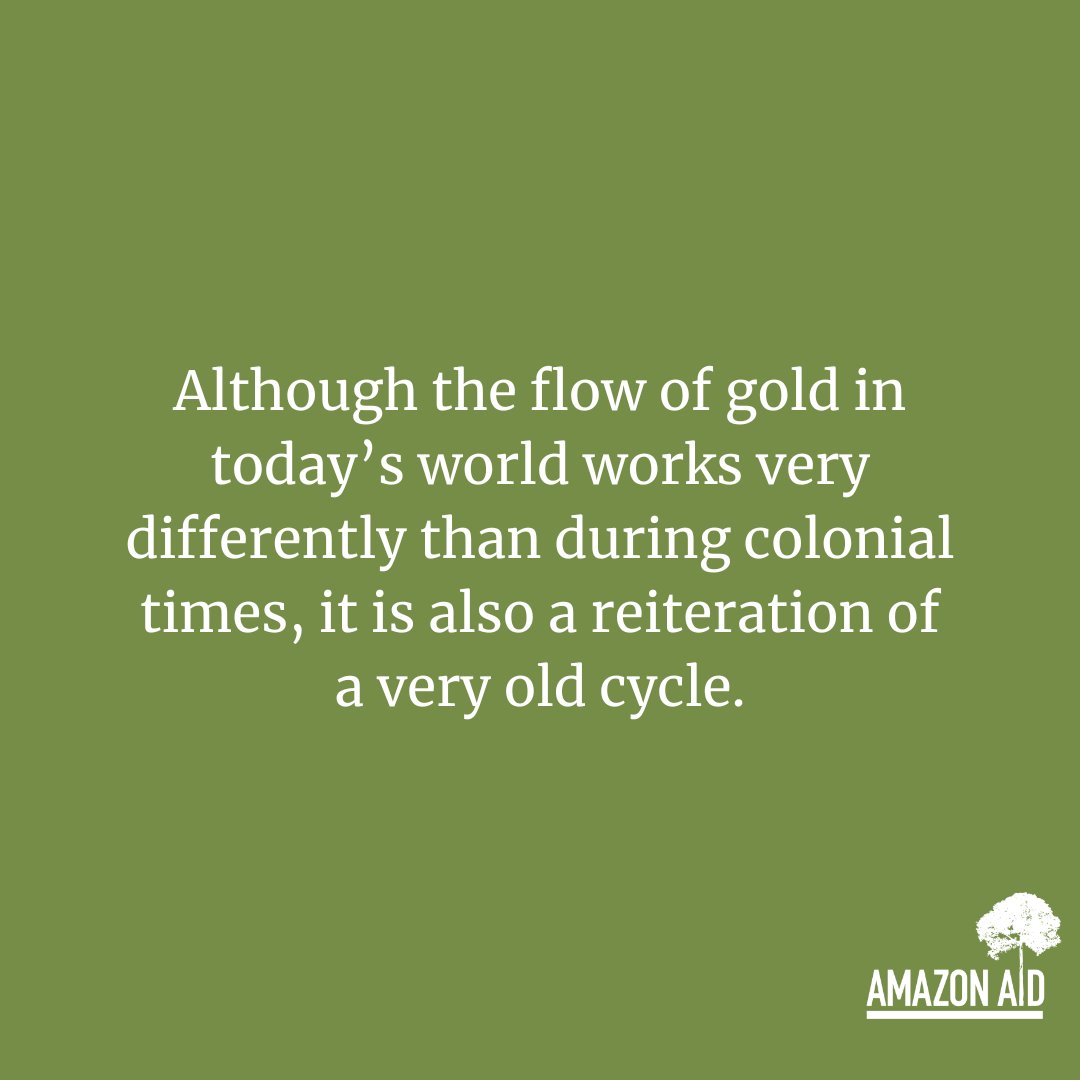 The climbing price of gold in recent decades, which increased over 300% from 2000 to 2010, has spurred a new gold rush of artisanal and small-scale gold mining (ASGM). 

Read more: amazonaid.org/threats-to-the…
